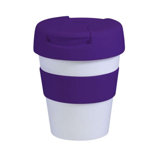 Flip Lid Plastic Karma Cups Purple